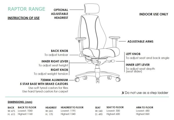 Raptor Heavy Duty Leather Chair Raptor Heavy Duty Leather Chair
