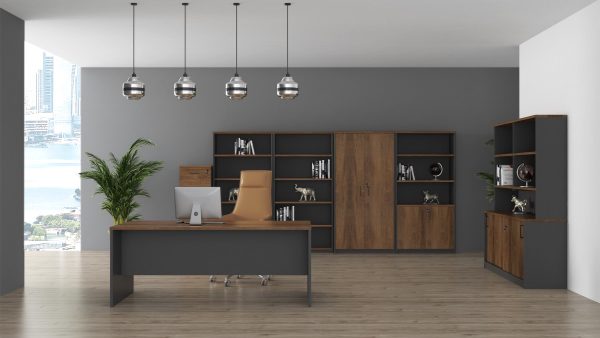 Premium Open Bookcase 1800H Virginia Walnut - 3 Colours Premium Open Bookcase 1800H Virginia Walnut - 3 Colours