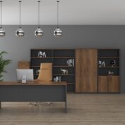 Premium Walnut Full Door Cupboard Casnan - 3 Colours