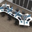 Rapid Workstation 120 Degree 6 Person Pod 