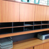 Wall Unit With Double Pigeon Holes Hutch and Credenza - 4 Colours