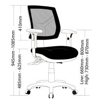 Riox Mesh Medium Back Task Chair With Arms