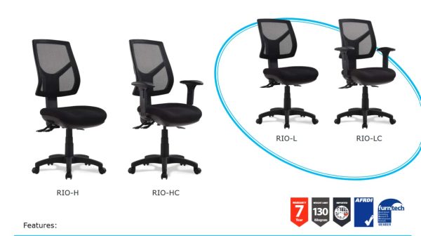 Riox Mesh High Back Task Chair Riox Mesh High Back Task Chair