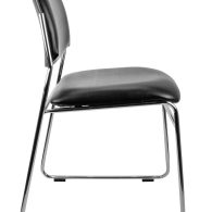 Rod PU Black Visitor Chair 