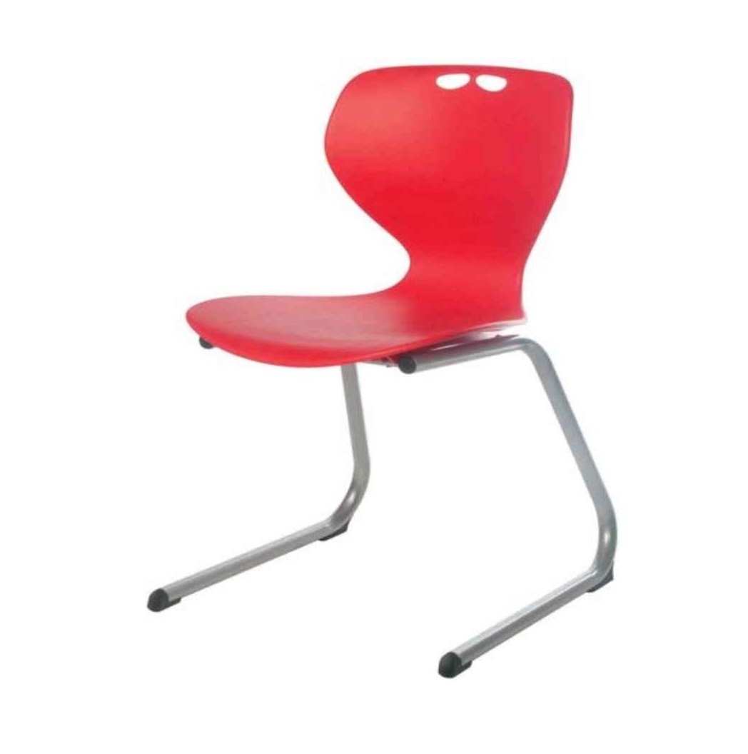 Roswell School Chair - Silver Cantilever Frame