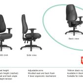 Rover Heavy Duty Leather Chair 