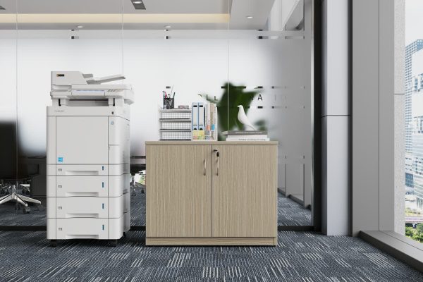 Hinge Door Credenza / Buffet 900W - Tawny Linewood Hinge Door Credenza / Buffet 900W - Tawny Linewood