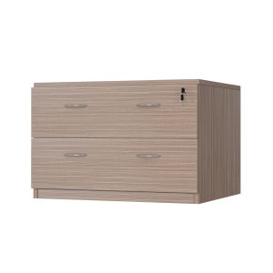 2 Drawers Lateral Filing Cabinet - Tawny Linewood