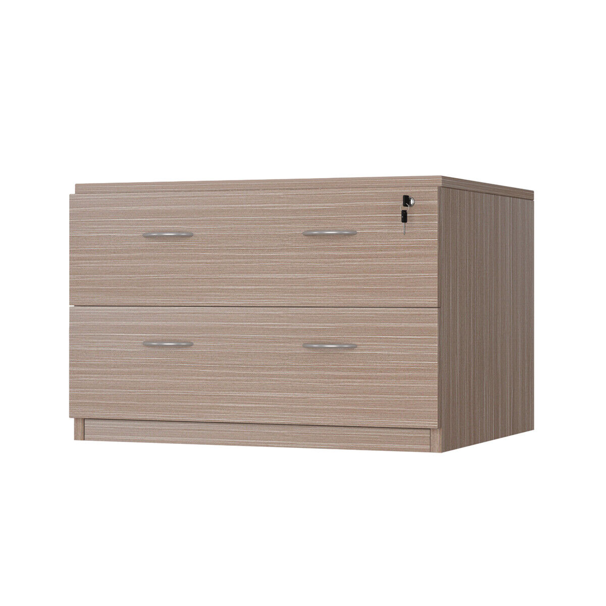 2 Drawers Lateral Filing Cabinet - Tawny Linewood