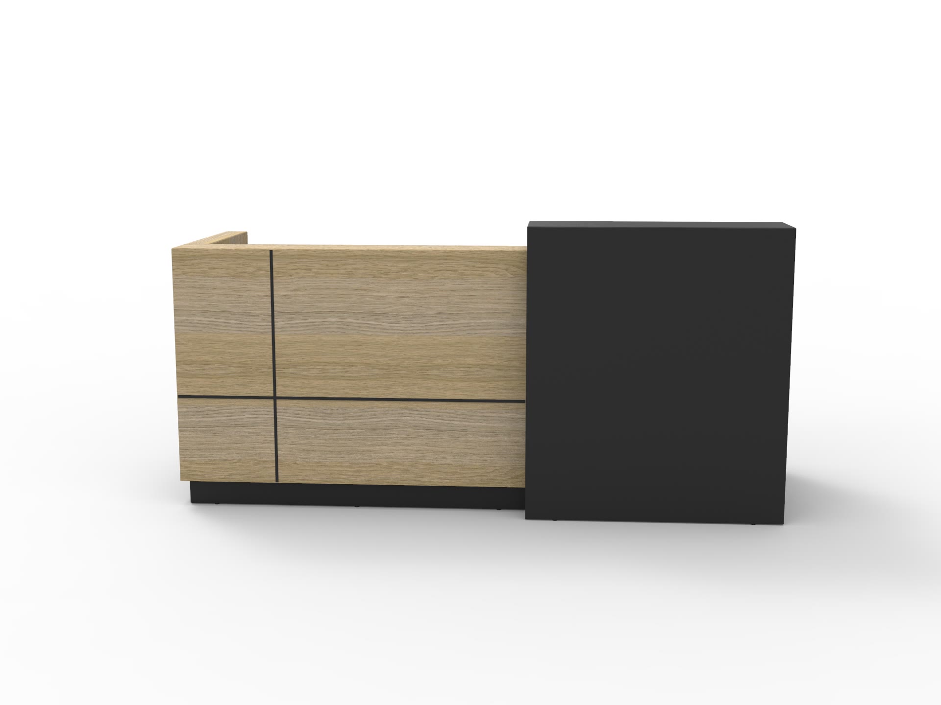 Sempre Reception Counter - Black 2400