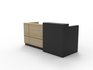 Sempre Reception Counter - Black 2400