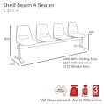 Shell PP Beam 5 Seating 