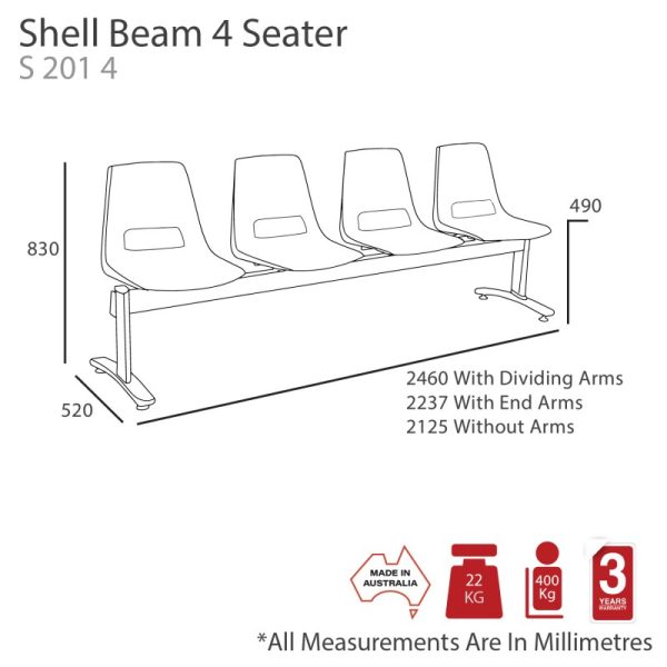 Shell PP Beam 5 Seating 