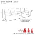 Shell PP Beam 5 Seating 
