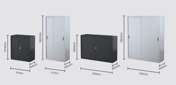 Steelco Sliding Door Cabinet - 900W
