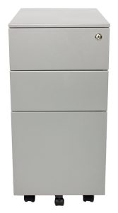 Steelco Slimline Metal Mobile Pedestal 3 Drawers - 3 Colours