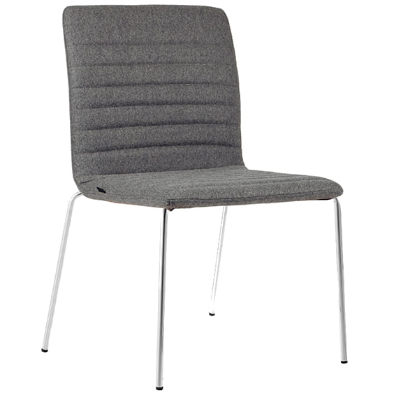 Smoke Upholstered Breakout Chair - Steel Frame Smoke Upholstered Breakout Chair - Steel Frame