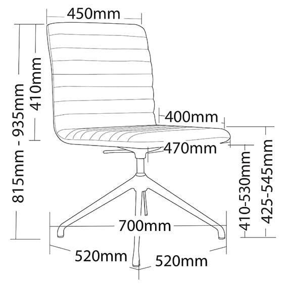 Smoke Meeting Chair - Pivot or Castor Frame Smoke Meeting Chair - Pivot or Castor Frame