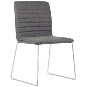 Smoke Upholstered Breakout Chair - Steel Frame