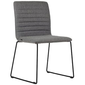 Smoke Upholstered Breakout Chair - Steel Frame