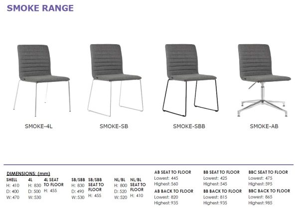 Smoke Upholstered Breakout Chair - Steel Frame Smoke Upholstered Breakout Chair - Steel Frame