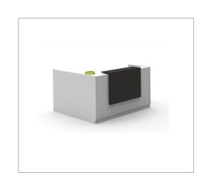 Opal L Shaped Reception Counter WHITE 2100