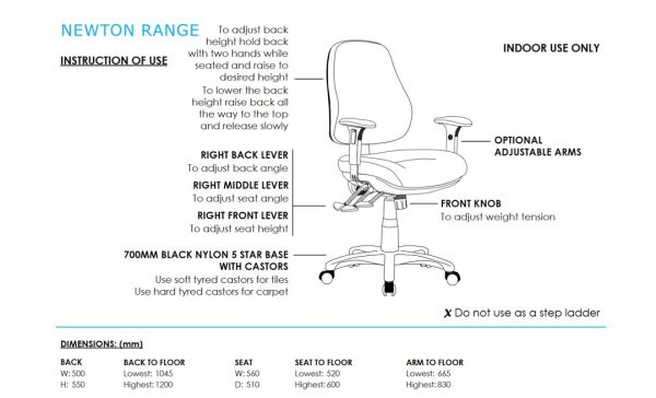Newton Task Chair With Arms Newton Task Chair With Arms