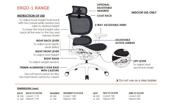 Ergo Mesh High Back Executive Chair Ergo Mesh High Back Executive Chair