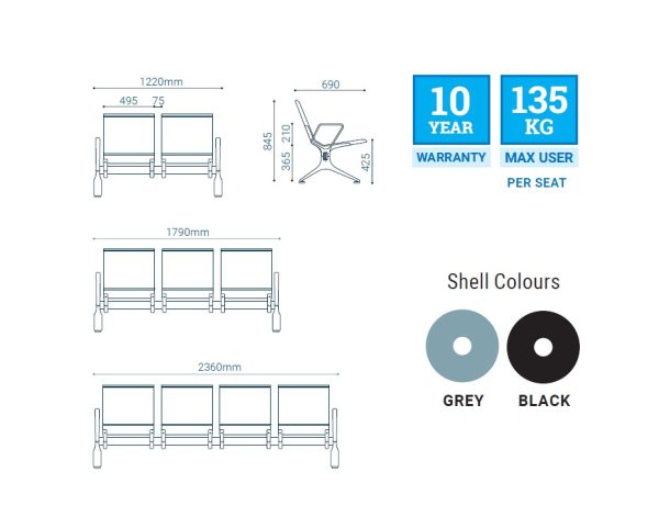 Flite Beam Seating - All Options