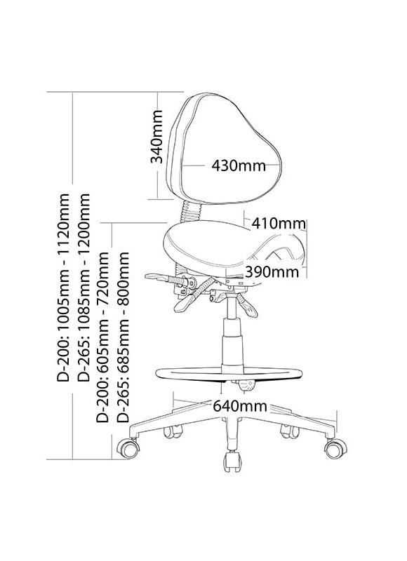 Stage Saddle Seat Drafting Stool