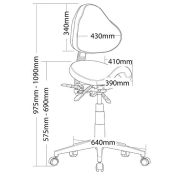 Stage Saddle Seat Drafting Stool
