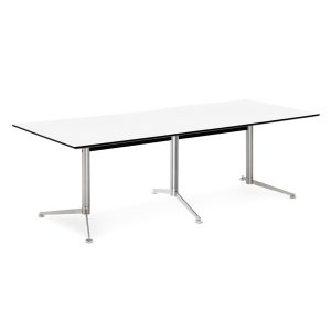 Stano Boardroom Table with Polish Steel Legs 2400 - Check Stock