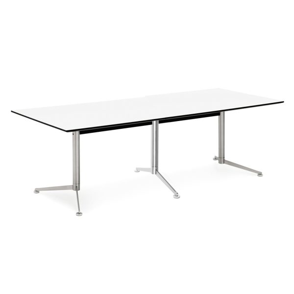 Stano Boardroom Table with Polish Steel Legs 2400 - Check Stock