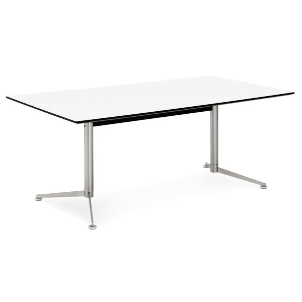 Stano Boardroom Table with Polish Steel Legs 2400 - Check Stock
