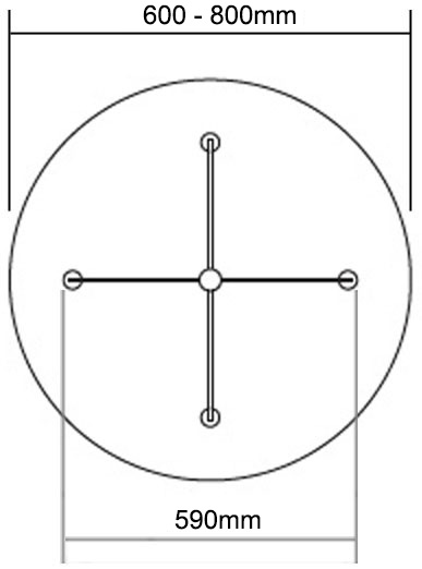 Lux Star Base 4 Point Round Meeting Table 600 Lux Star Base 4 Point Round Meeting Table 600