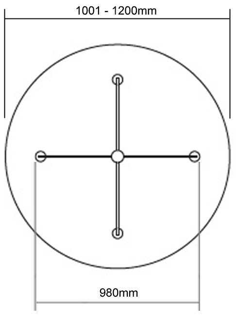 Lux Star Base 4 Point Round Meeting Table 900 Lux Star Base 4 Point Round Meeting Table 900