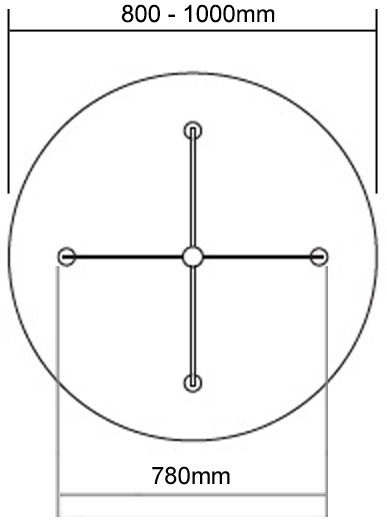 Lux Star Base 4 Point Round Meeting Table 900 Lux Star Base 4 Point Round Meeting Table 900