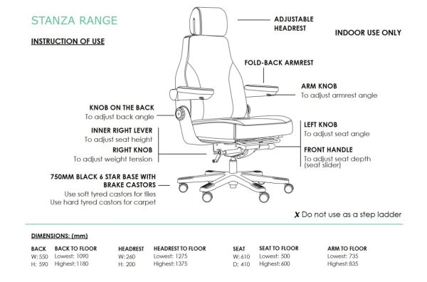 Stanza Heavy Duty Leather Chair Stanza Heavy Duty Leather Chair
