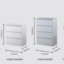 Steelco Premium Lateral 4 Drawer With Flipper Filing Cabinet