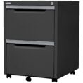 Steelco Classic Metal Mobile Pedestal 2 Filing Drawers
