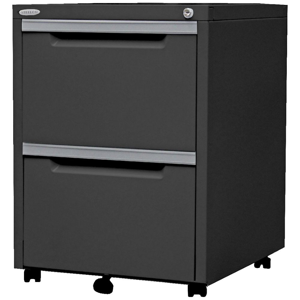Steelco Classic Metal Mobile Pedestal 2 Filing Drawers