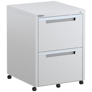 Steelco Classic Metal Mobile Pedestal 2 Filing Drawers 