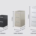 Steelco Vertical Filing Cabinet 3 Drawers - 5 Colours