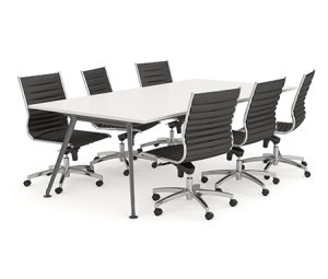 Team Black Boardroom Table 2400x1200 - Many Sizes