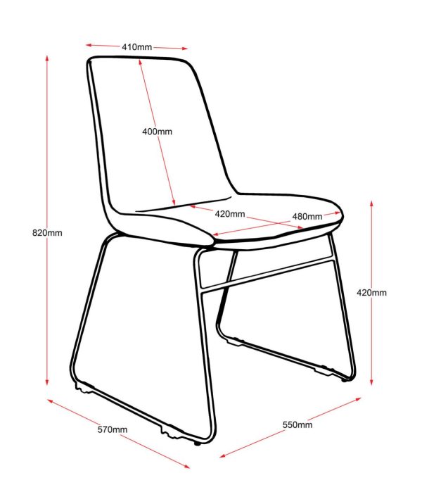 Tempo Visitor Chair - Black Frame