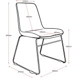 Tempo Visitor Chair - White Frame