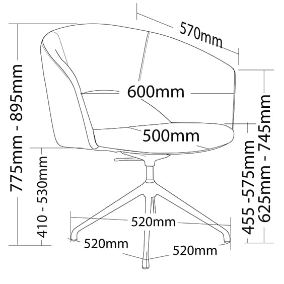 Timex Breakout Tub Chair - Pivot or Castor Base Timex Breakout Tub Chair - Pivot or Castor Base