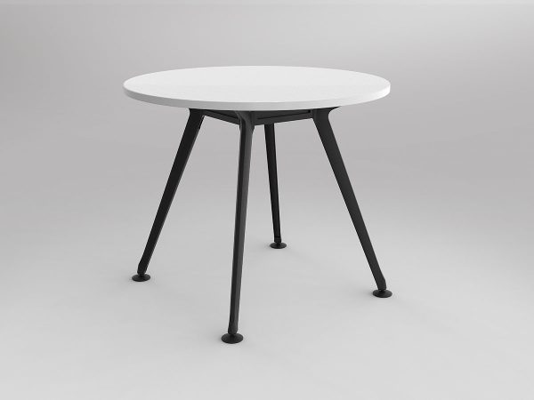 Team Black Round Meeting Table 900 - Many Sizes
