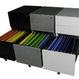 Steelco Trimline Metal Mobile Pedestal With Digital Lock - 3 Colours