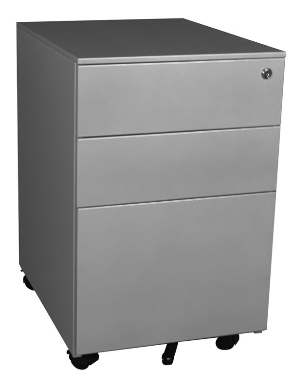 Steelco Trimline Metal Mobile Pedestal 3 Drawers - 3 Colours